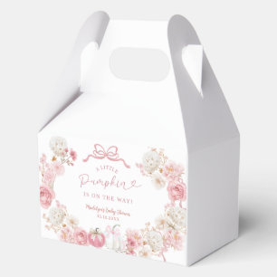 White and Pink Little Pumpkin Baby Favour Box