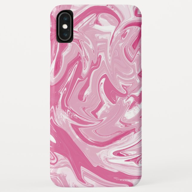 White And Pink Marble Stone Texture Case-Mate iPhone Case (Back)