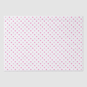 White and Pink Polka Dot Birthday Tissue Paper