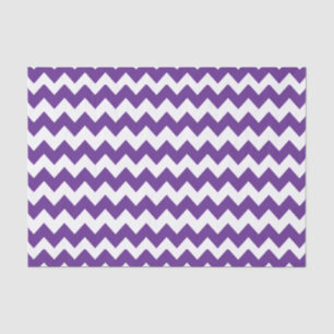 White and Purple Chevron Pattern Tissue Paper