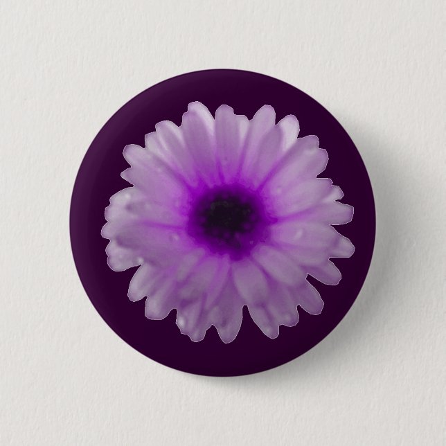 White and Purple Marigold Button (Front)