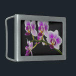 White and purple orchid belt buckle<br><div class="desc">A beautiful white and purple orchid.</div>