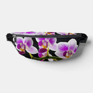 White and purple orchid fanny pack