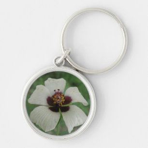 White and Purple Passionflower Keychain