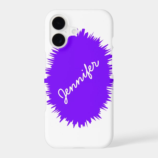 White and Purple, Personalized Name (Back)