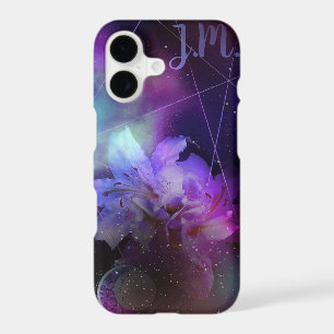 White and Purple Space Lilies and Moon Fantasy