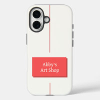 White and Red Design with Your Text
