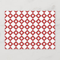 White and Red Diamond Pattern