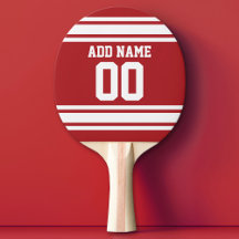 White and Red Sports Jersey Custom Name Number