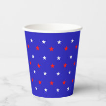White and Red Stars - Starry Sky Pattern
