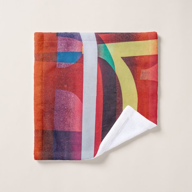 White and red textile wash cloth (Wash Cloth)