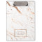 White and Rose Gold Marble Designer Personalized