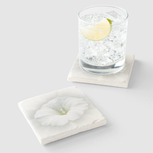 white and shades of grey stone coaster (Side)