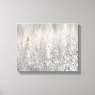 White and Silver Foil Christmas Canvas Print