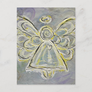 White and Silver Guardian Light Angel Postcard