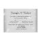 White and Silver Snowflake Wedding Response Card