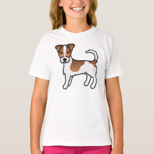 White And Tan Rough Coat Jack Russell Terrier Dog T-Shirt