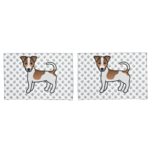 White And Tan Smooth Coat Jack Russell Terrier Dog Pillowcase