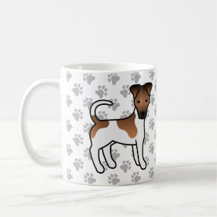 White And Tan Smooth Fox Terrier Cute Cartoon Dog Coffee Mug