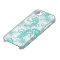 White And Turquoise Retro Flower Large Pattern