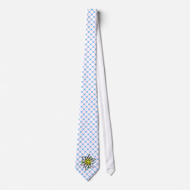 White and white blue tie (Front)
