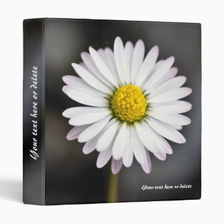 White and Yellow Daisy Binder