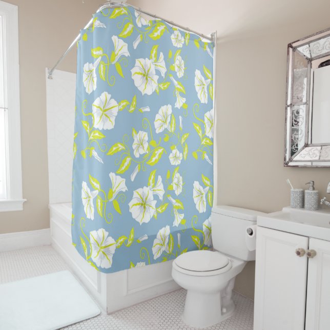 White and yellow flowers pattern on grey (In Situ)