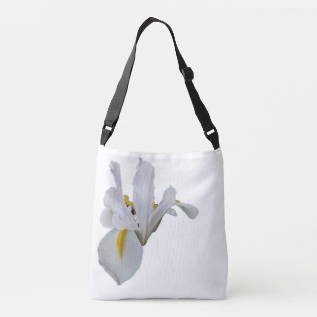 White and Yellow Iris Bag By KABFA Designs (Back)