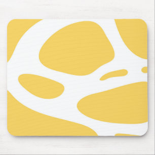 White and yellow mouse pad
