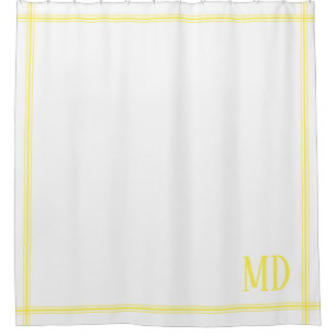 White and Yellow Striped Custom Initials