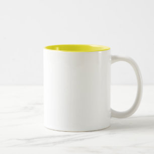 White and Yellow Two-Tone Coffee Mug