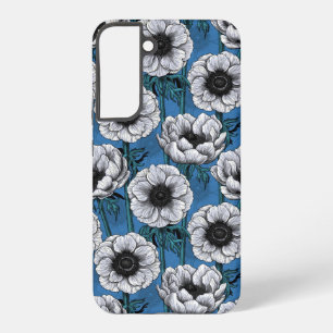 White anemone garden samsung galaxy case