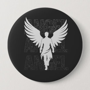 White Angel 4 Inch Round Button