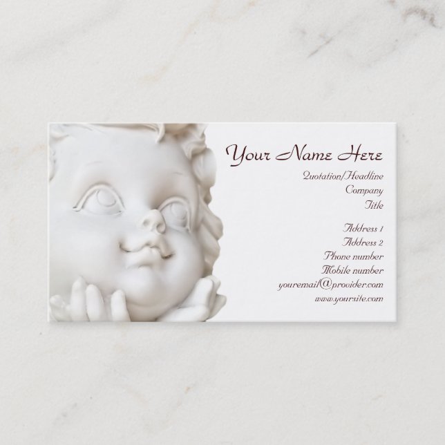 White Angel Business Card (Front)