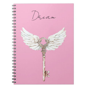 White Angel Feathers Key Notebook