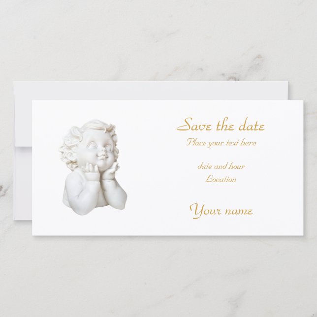 White Angel Save The Date (Front)