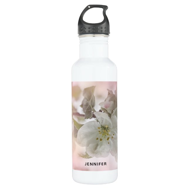 White Apple Blossom Photograph 710 Ml Water Bottle (Front)