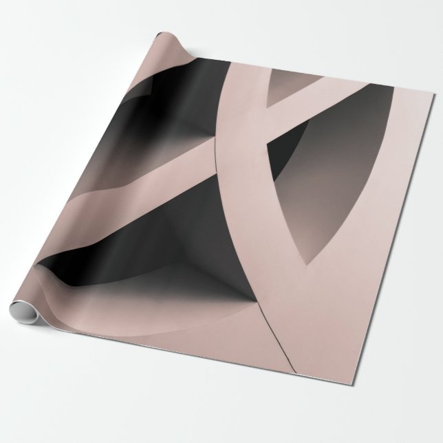 WHITE ARCHITECTURAL DESIGN WRAPPING PAPER (Unrolled)