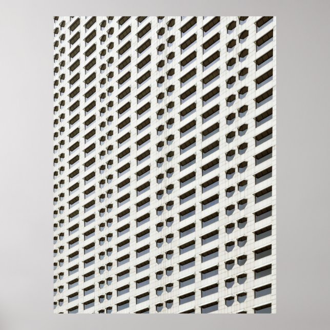 White architecture plan wallpaper poster (Front)