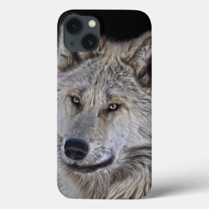 White Arctic Wolf Face Wildlife Portrait iPhone 13 Case