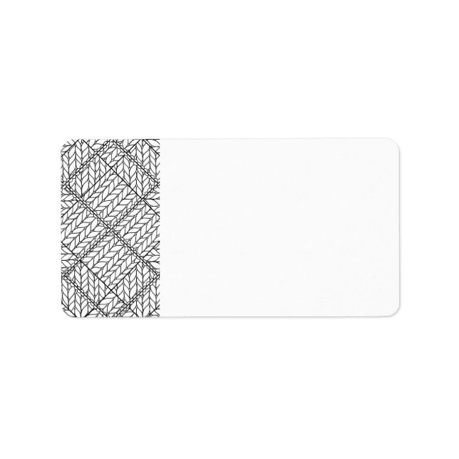 WHITE ARGYLE KNIT Address Labels (Front)