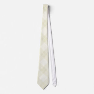 White Argyle Pattern Tie