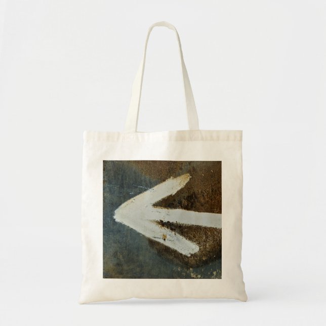 White Arrow Budget Tote Bag (Front)