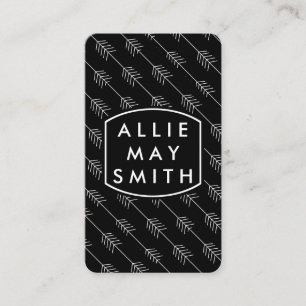 White Arrows / Black Business Card