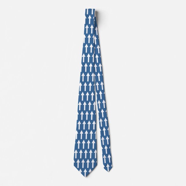White Arrows - Msty Blue (336699) Tie (Front)
