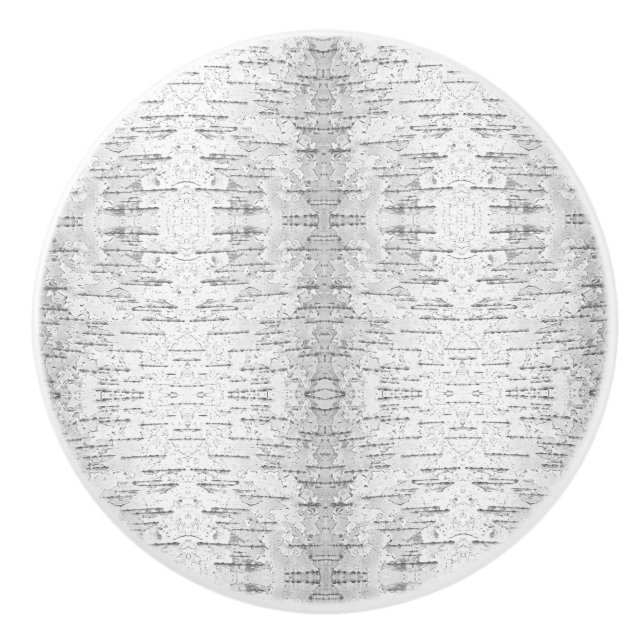 White, as in Birch Bark Photo  Ceramic Knob (Front)