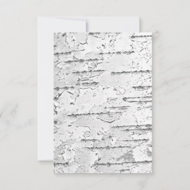 White, as in Birch Bark   Thank You Card (Front)