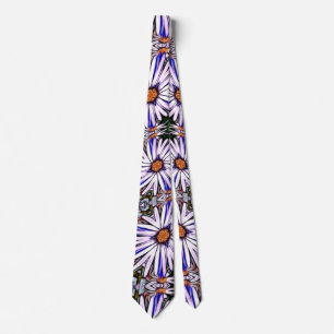 White Aster Flower Tie