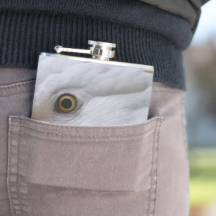 White Australian Cockatoo Parrot, Hip Flask