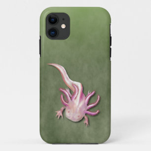 White Axolotl "Walking Fish" Art iPhone 11 Case